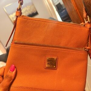 Dooney & Bourke Tan Crossbody Bag with Signature Style